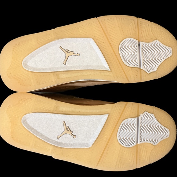 Women Nike Air Jordan 4 Retro Shimmer Beige Tan - Picture 5 of 5